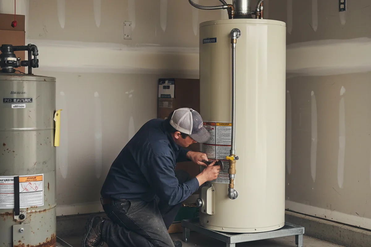 Water heater and shutoff valve replacement in Beaverdale